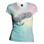 Flower Whale Womens T-Shirt