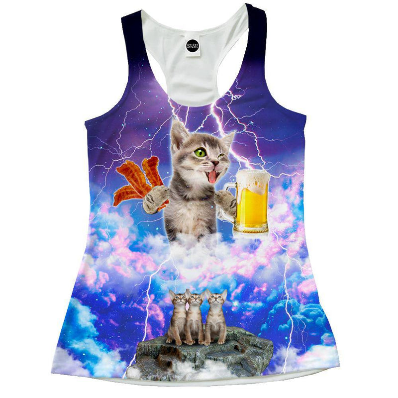 Kitties Love Beer And Bacon Racerback