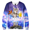 Kitties Love Beer And Bacon Womens Sweatshirt