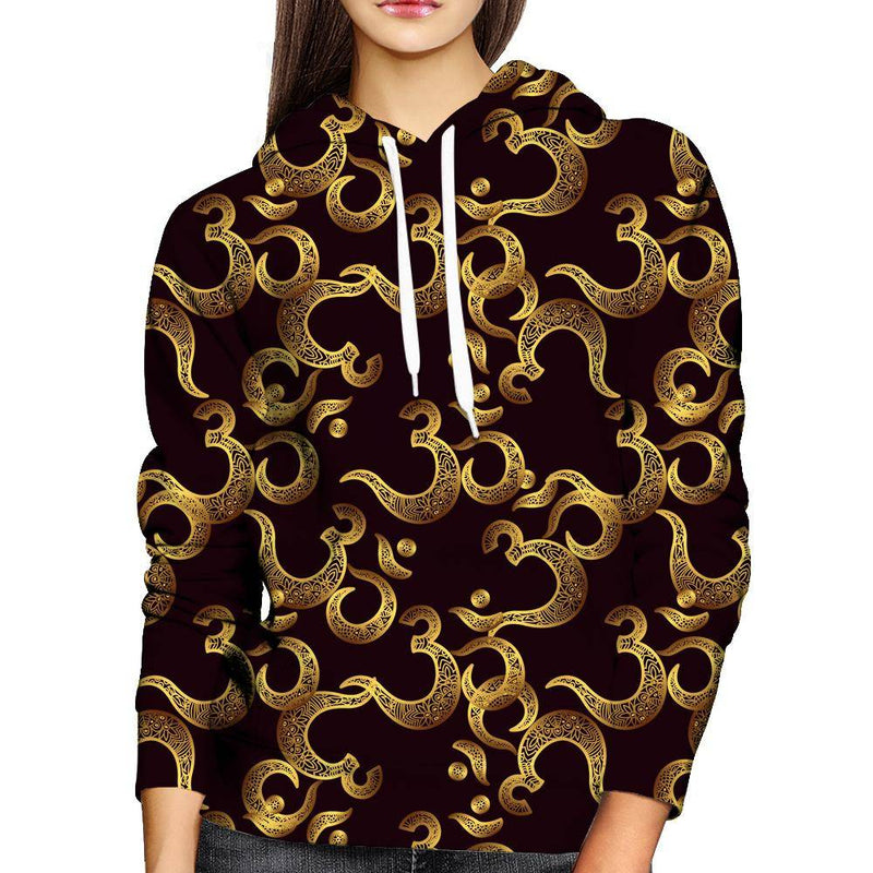 Golden OM Womens Hoodie