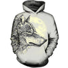 Gray Wolf Womens Hoodie