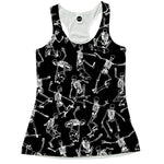 Skateboarding Skulls Black Racerback