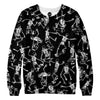 Skateboarding Skulls Black Womens Sweatshirt