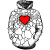 White Heart Break Hoodie