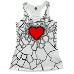 White Heart Break Racerback