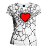 White Heart Break Womens T-Shirt