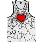 White Heart Break Tank Top