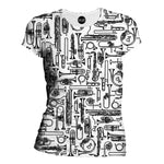 Horn Instruments Womens T-Shirt