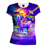 Frenchie Llama Womens T-Shirt