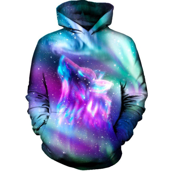Blue and purple wolf hoodie clearance