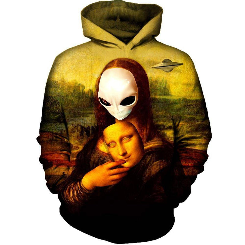 Mona Lisa Alien Hoodie