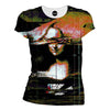 Mona Lisa Colored Glitch Womens T-Shirt