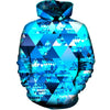 Blue Crystals Womens Hoodie