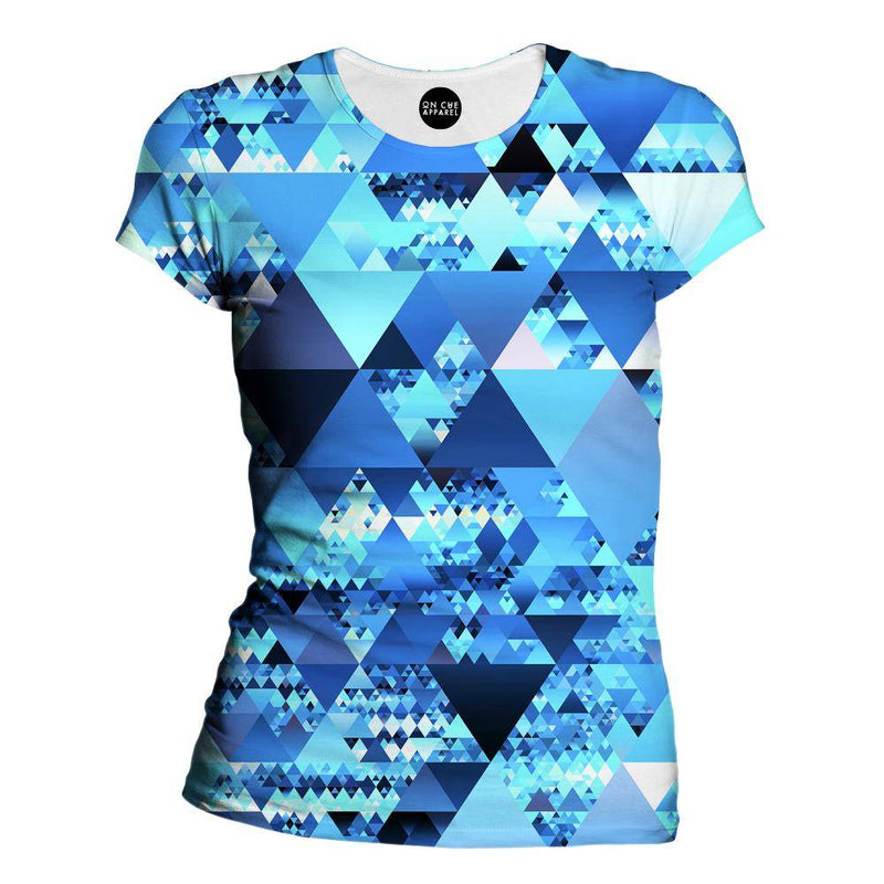 Blue Crystals Womens T-Shirt