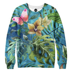 Pink Butterfly Womens Sweatshirt