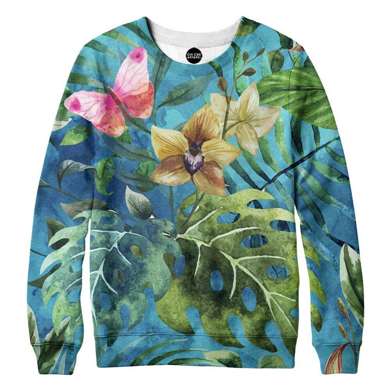 Pink Butterfly Womens Sweatshirt