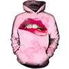 Pinky Lips Womens Hoodie