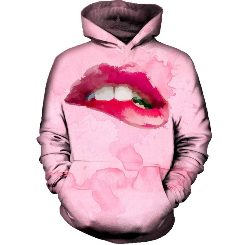 Pinky Lips Womens Hoodie