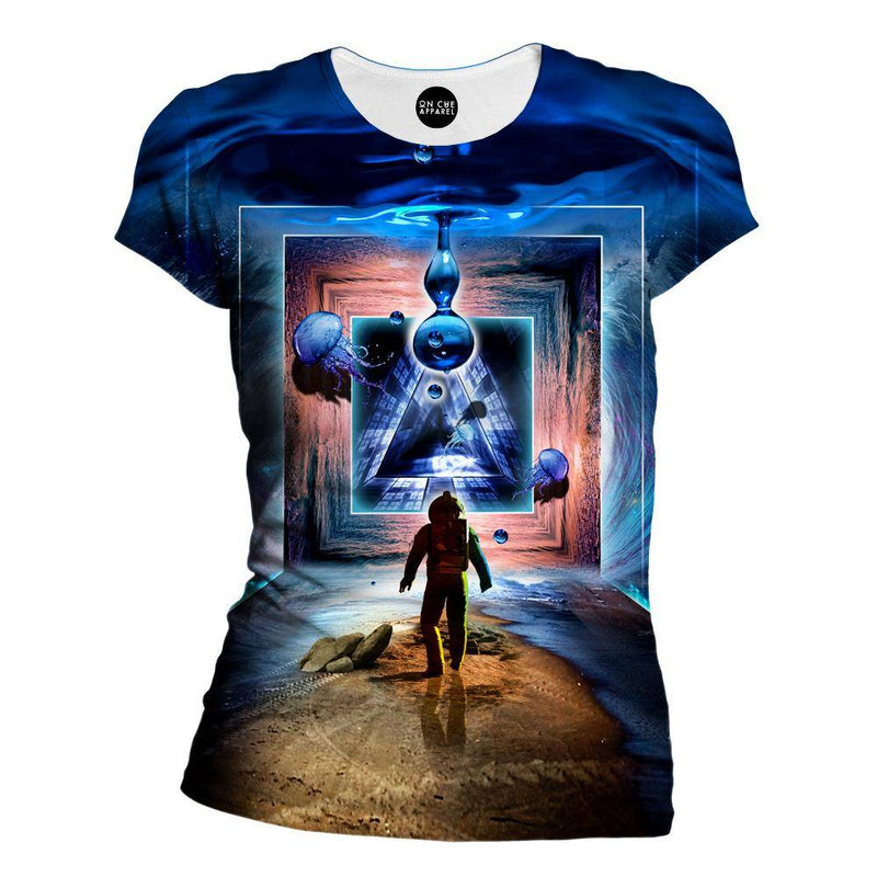 Astronaut Portal To The Beyond Womens T-Shirt