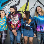 Tie Dye Laughing Skulls Hoodie