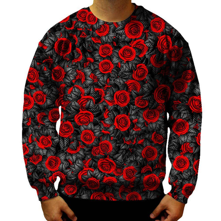 Red rose sweatshirt clearance
