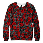 Red Rose Womens Sweatshirt