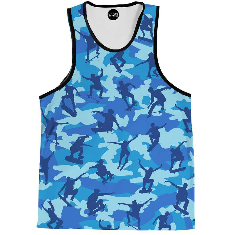 Skater Camo Blue Tank Top