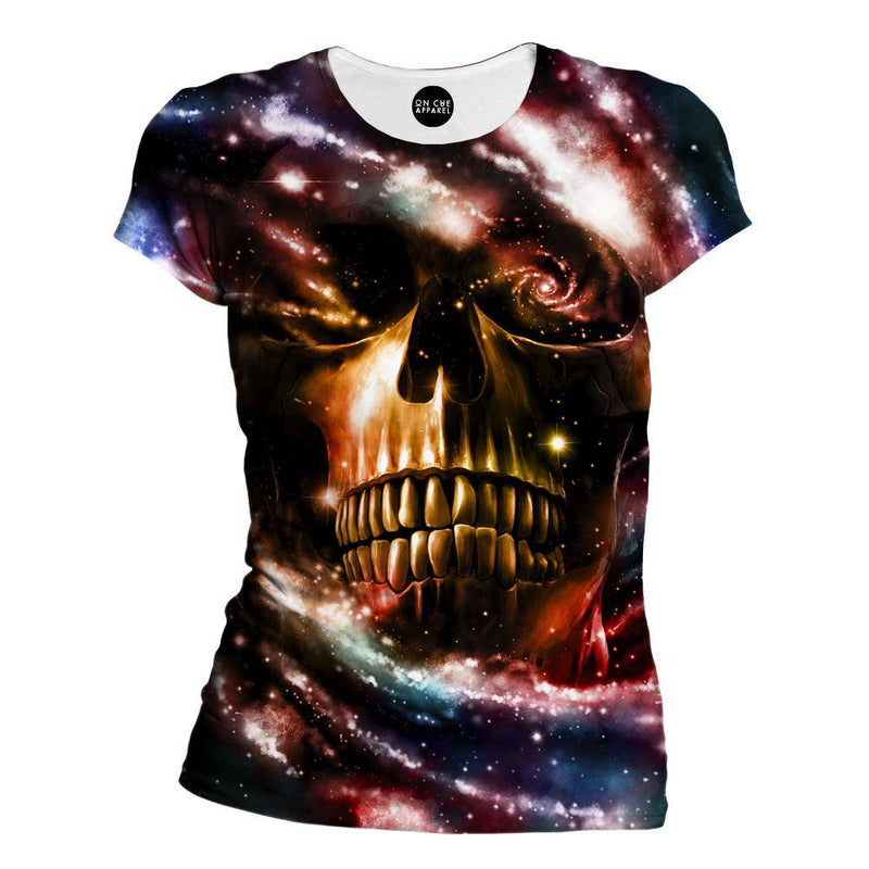 Space Skull 2 Womens T-Shirt