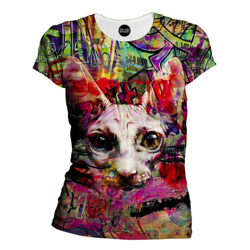 The Graffiti Cat Womens T-Shirt