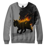 The Cat Is On Fire Womens Sweatshirt