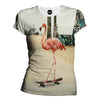 Venice Beach Flamingo Womens T-Shirt