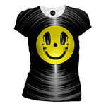 Vinyl Headphone Womens T-Shirt