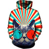 3D Cat Womens Hoodie