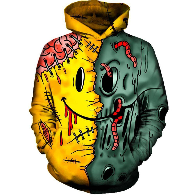 Emoji Zombie Womens Hoodie