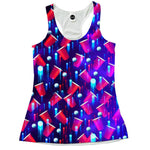 Beer Pong Red White And Blue Racerback