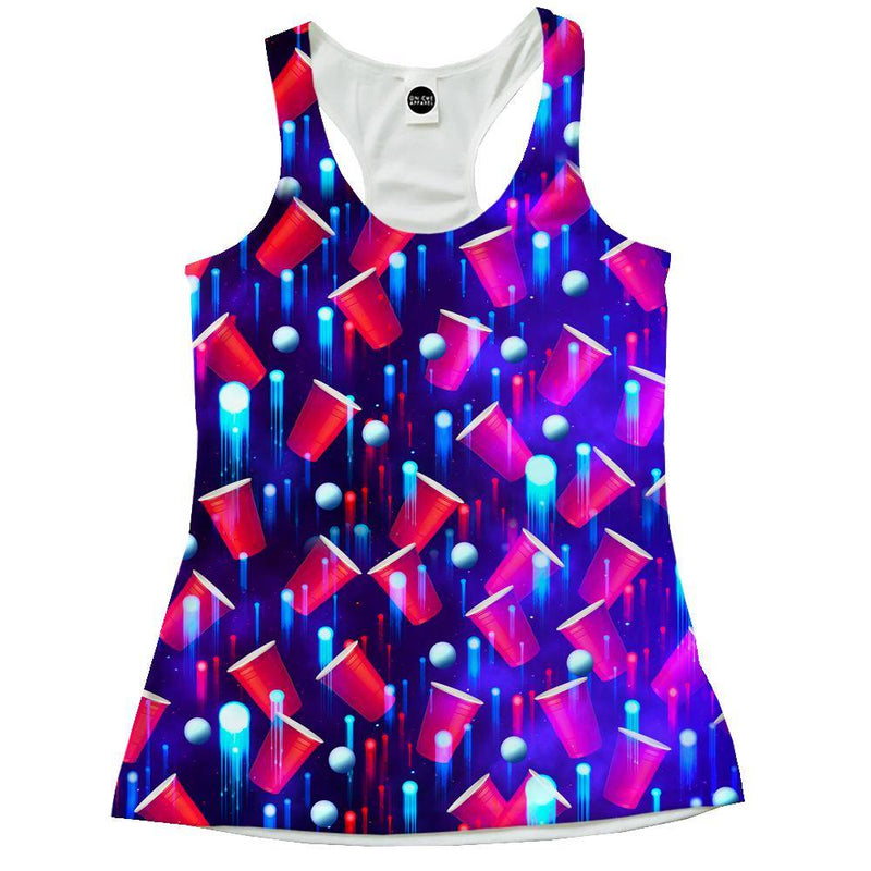 Beer Pong Red White And Blue Racerback