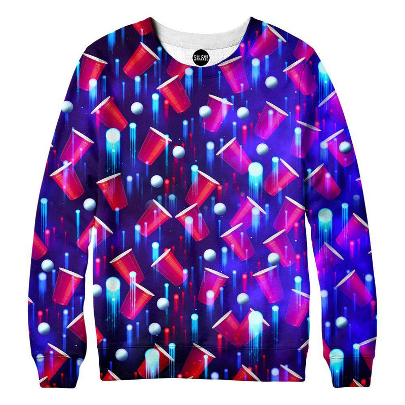 Beer Pong Red White And Blue Womens Sweatshirt